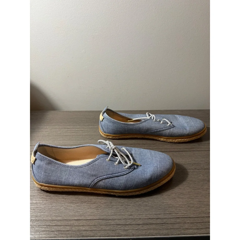 Cole Hann Women's Grand Series Cloudfeel Keely A-Line Denim Espadrille Size 10.5